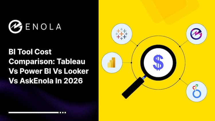 BI Tool Cost Comparison: Tableau vs Power BI vs Looker vs AskEnola in 2026